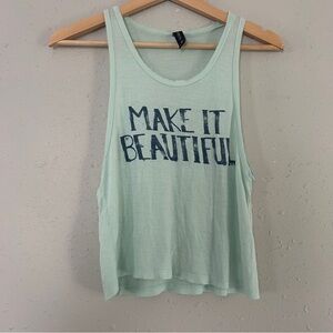 🦋 Nollie Mint Green Crop Top Make it Beautiful Casual Summer Cropped Lightweight